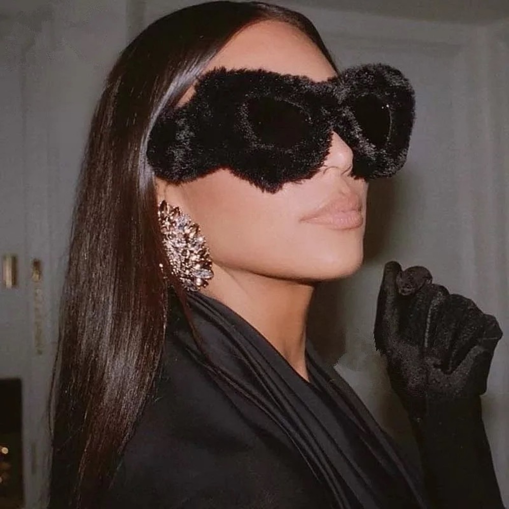 Faux fur glasses